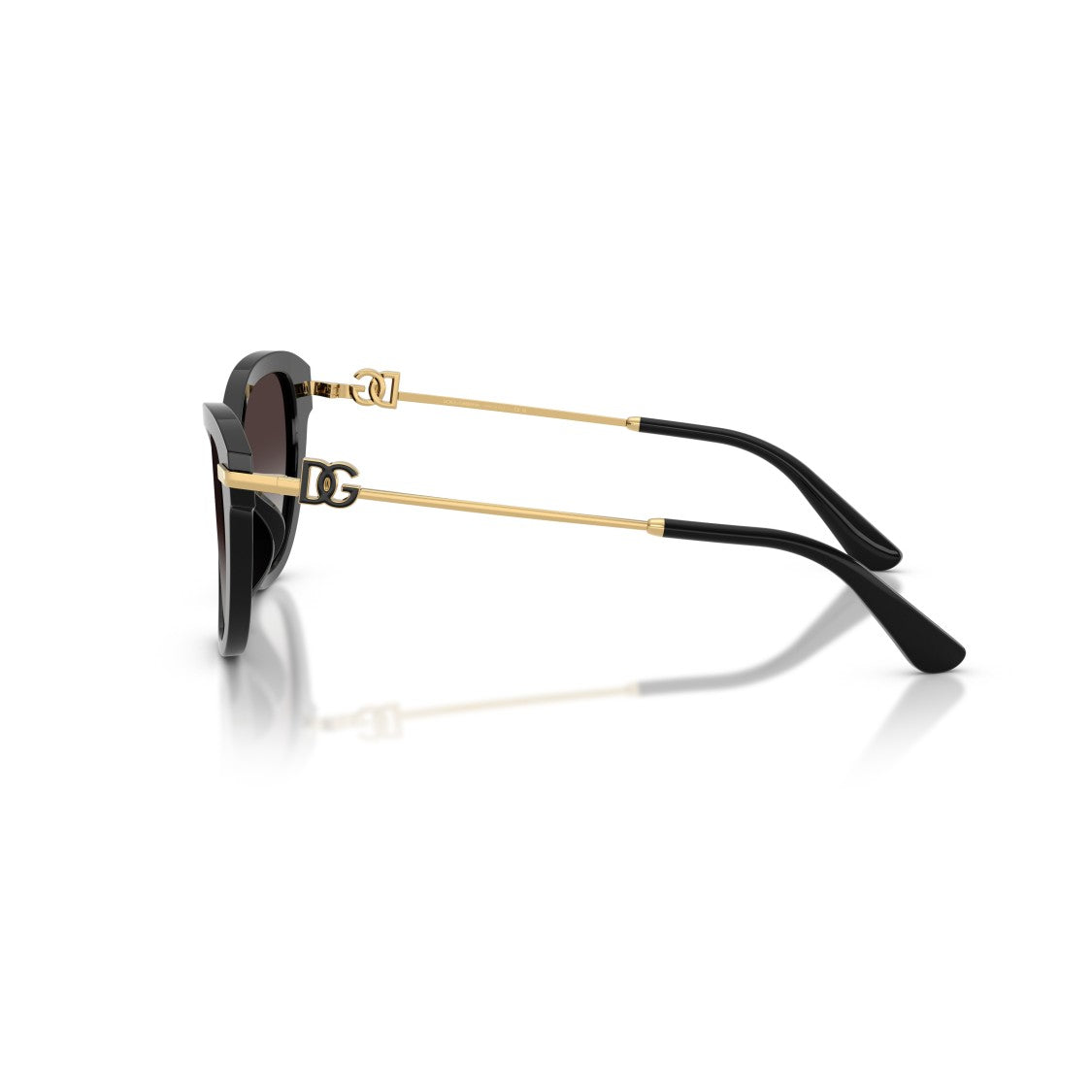 Dolce & Gabbana 0Dg4534 Cat-Eye Sunglasses With Glossy Black Frames