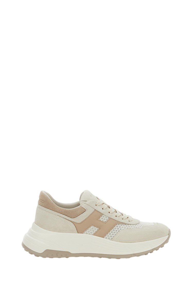 Hogan Beige Low-Top Sneakers With Minimalist Design