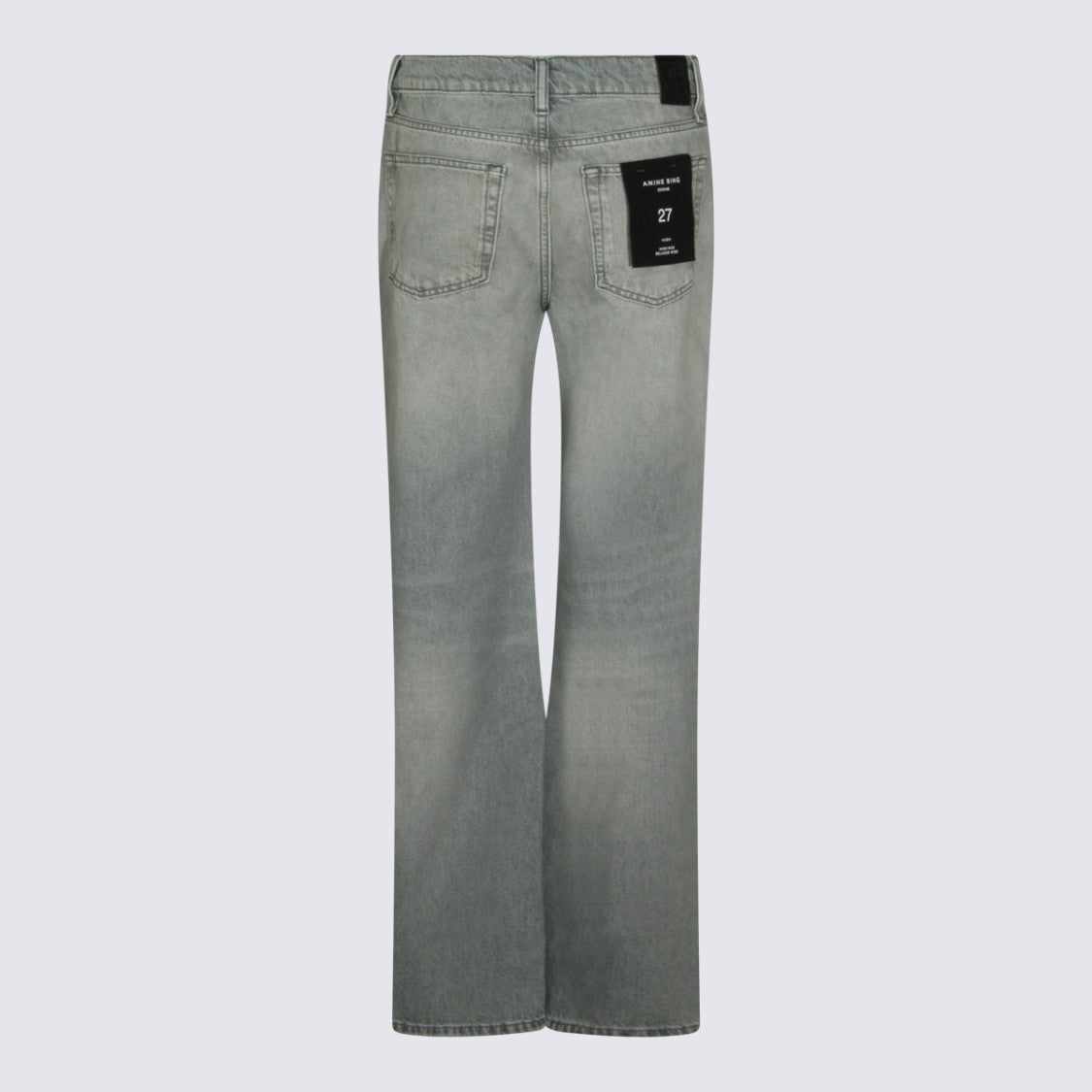 Anine Bing Straight-Leg Jeans With Faded Grey Wash And Classic Five-Pocket Styling