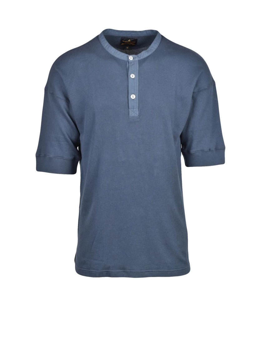Vivienne Westwood Anglomania Blue Cotton Grandad Serafino T-Shirt