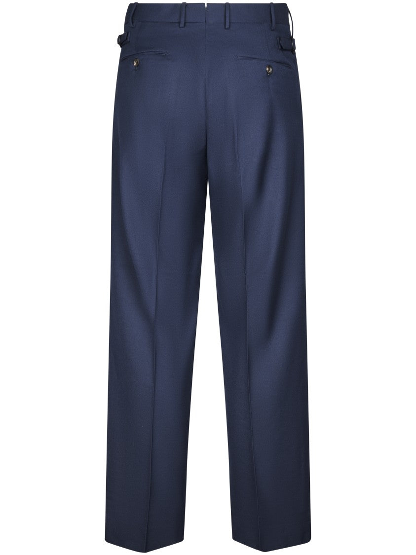 Cellar Door Tailored Straight-Leg Trousers With Adjustable Side Tabs