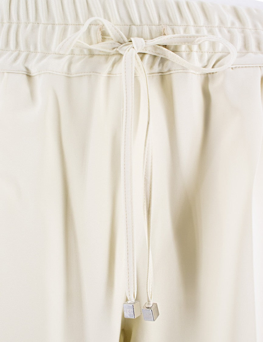 Kiton Loose-Fit Silk Trousers With Drawstring Waistband
