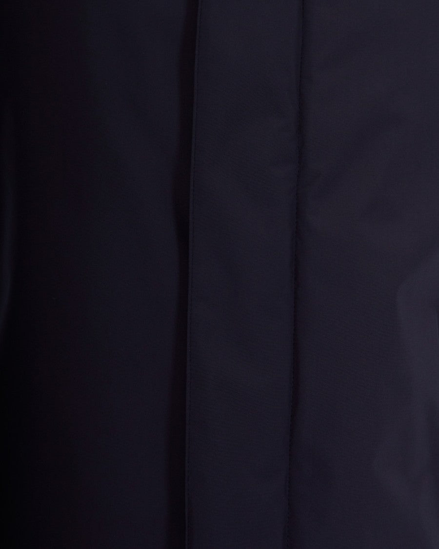 Herno Blue Technical Hooded Down Jacket