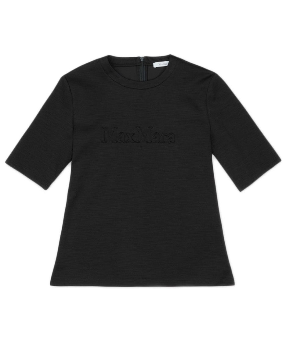 Max Mara Fitted Wool Top With Zipper Closure