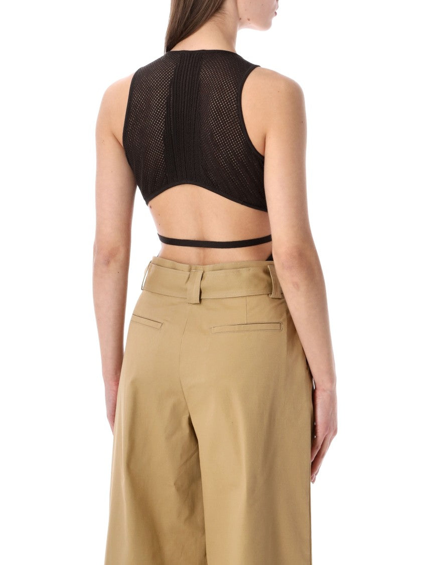 Sessùn Andrade Cut Out Textured Knit Bodysuit