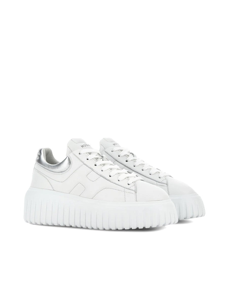 Hogan H-Stripes Sneakers – White/Silver