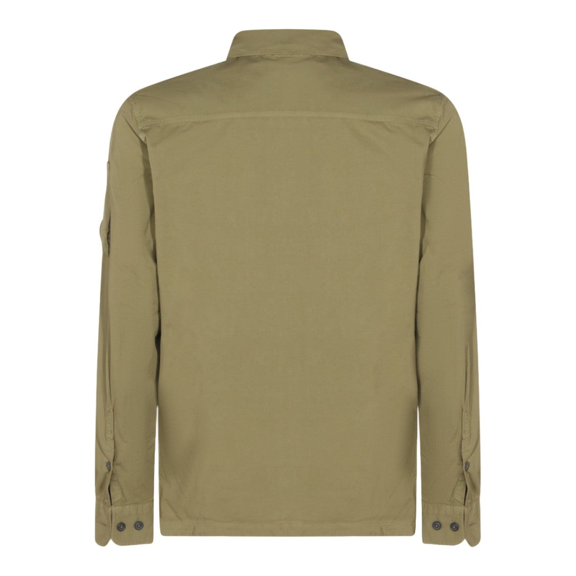 C.P. Company Zip-Up Front Casual Shirt With Logo Patch