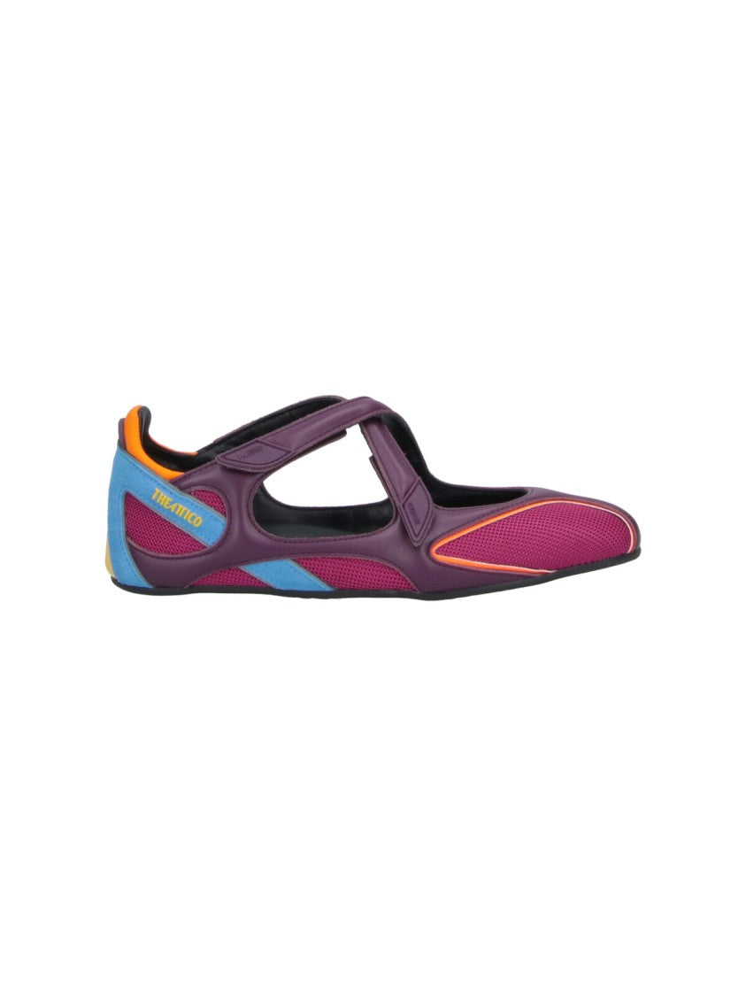 The Attico Sporty Mesh Flats With Pointed Toe