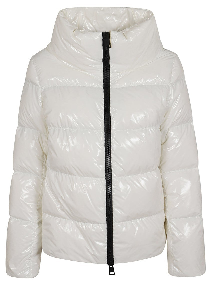 Herno Padded Down Jacket With High-Gloss Finish And Oversized Collar