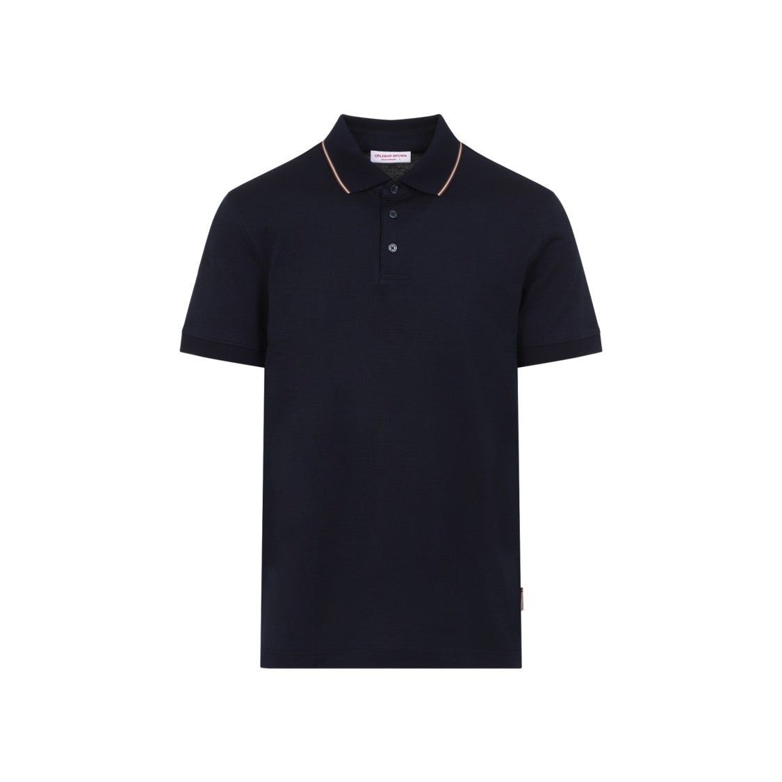 Orlebar Brown Black Polo Design T-Shirt In Cotton-Lyocell Blend