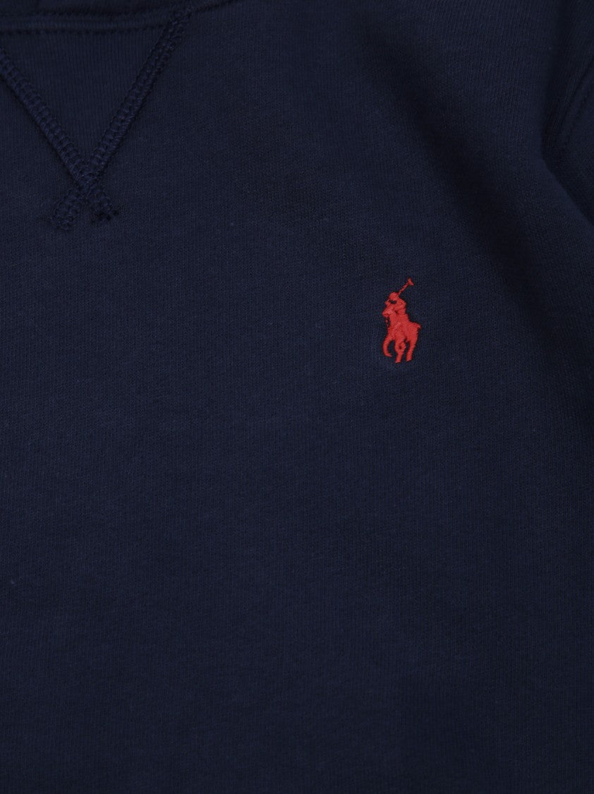 Polo Ralph Lauren Embroidered Logo Black Hoodie With Front Pocket