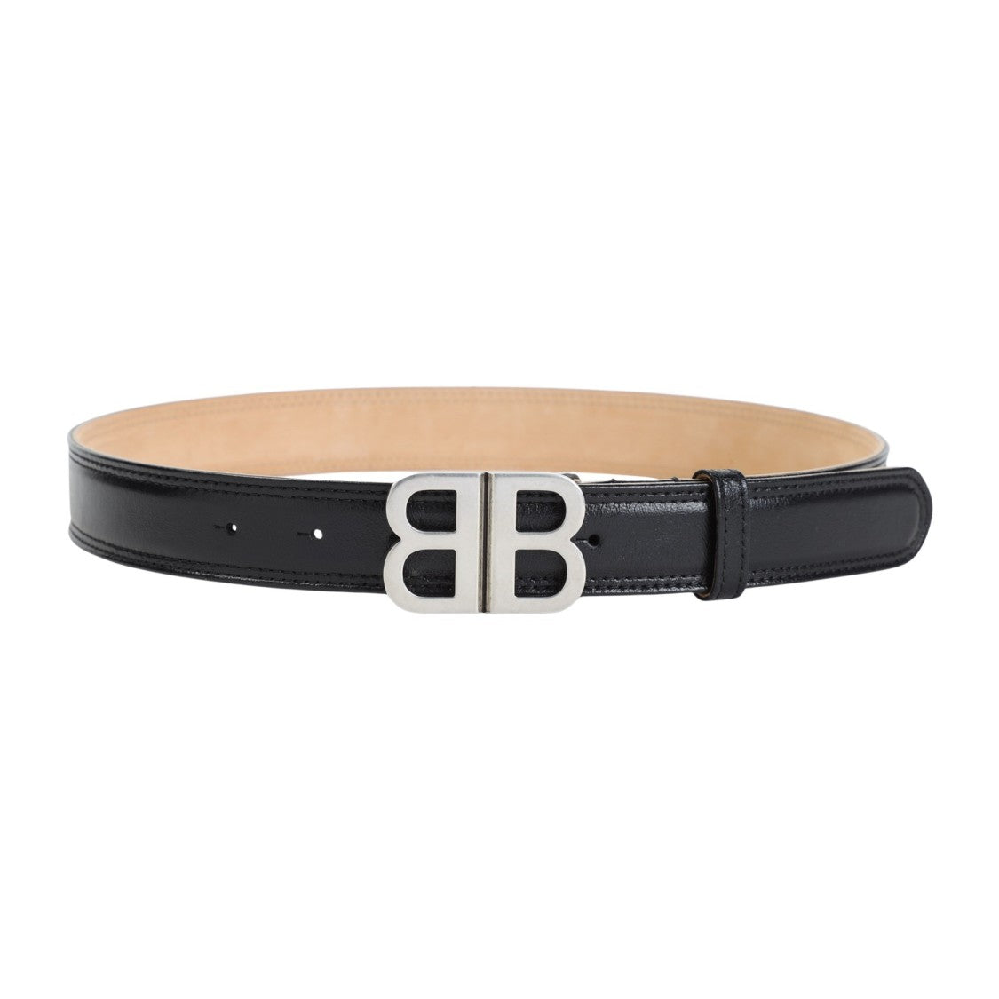Balenciaga Black Lamb Leather Bb Soft 30 Belt