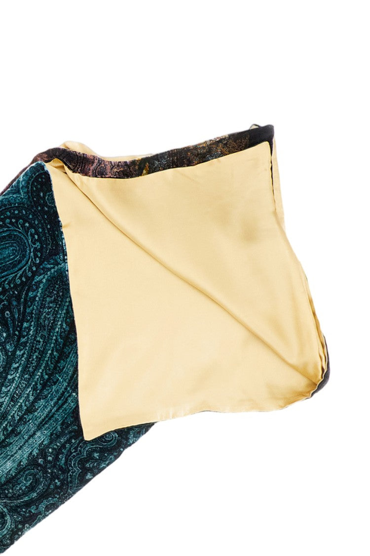 Pierre-Louis Mascia Multicolor Geometric Patchwork Fringed Silk-Blend Scarf