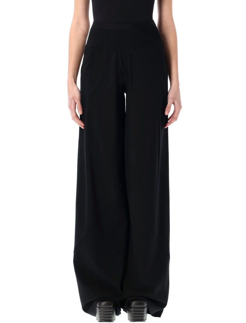 Rick Owens Floor-Length Bias Pants With Diagonal Seams
