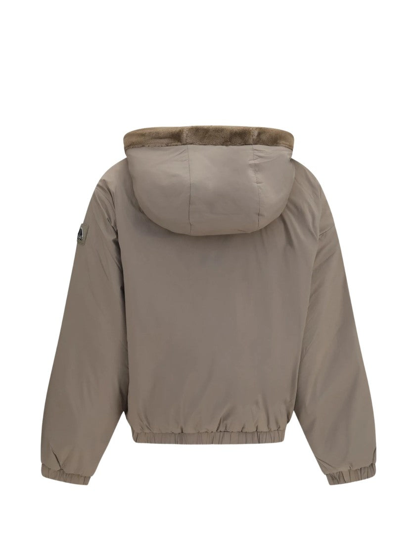 Moose Knuckles Eaton Bunny Cropped Zip-Up Jacket