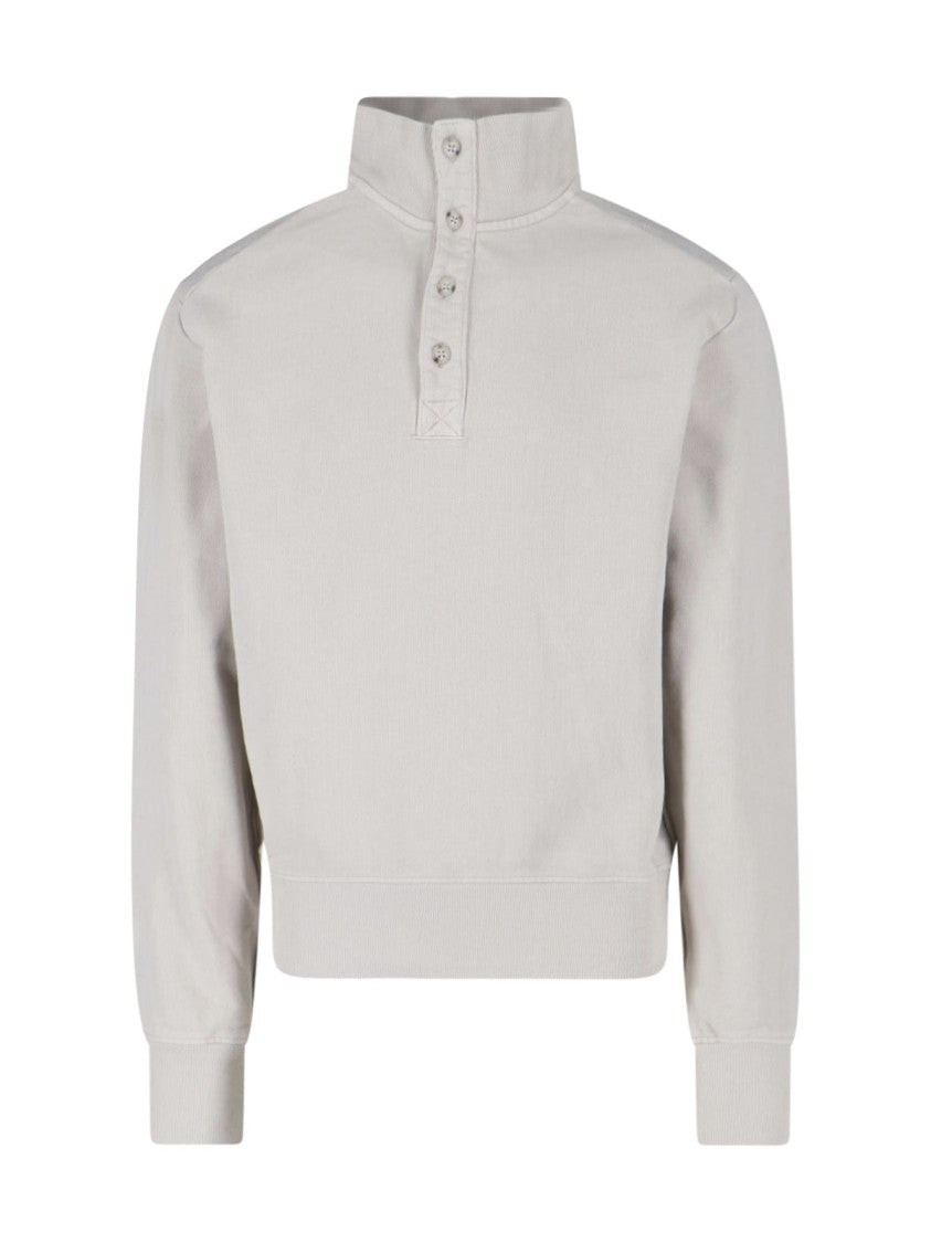 Entire Studios Cream Port High-Collar Cotton Sweatshirt