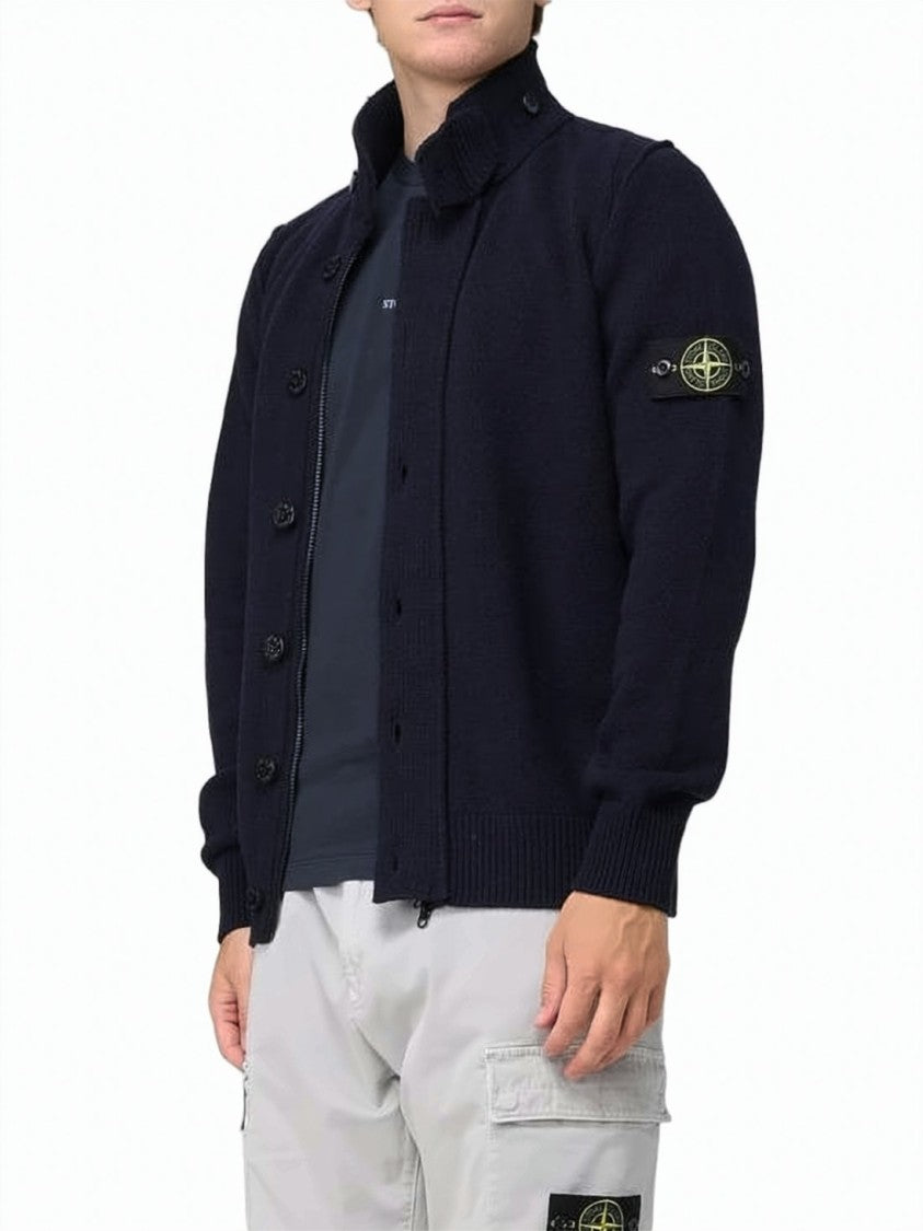 Stone Island Fitted Black Cardigan