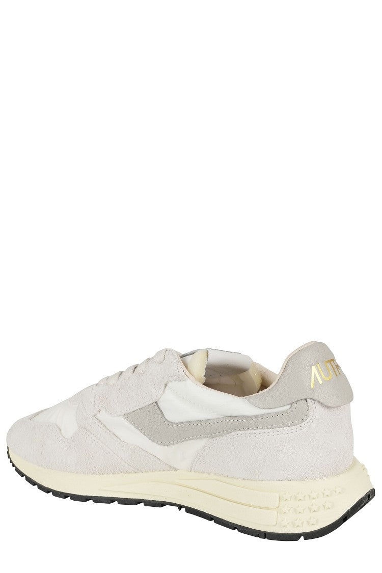 Autry Natural White Reelwind Low Embossed Logo Nylon Sneakers