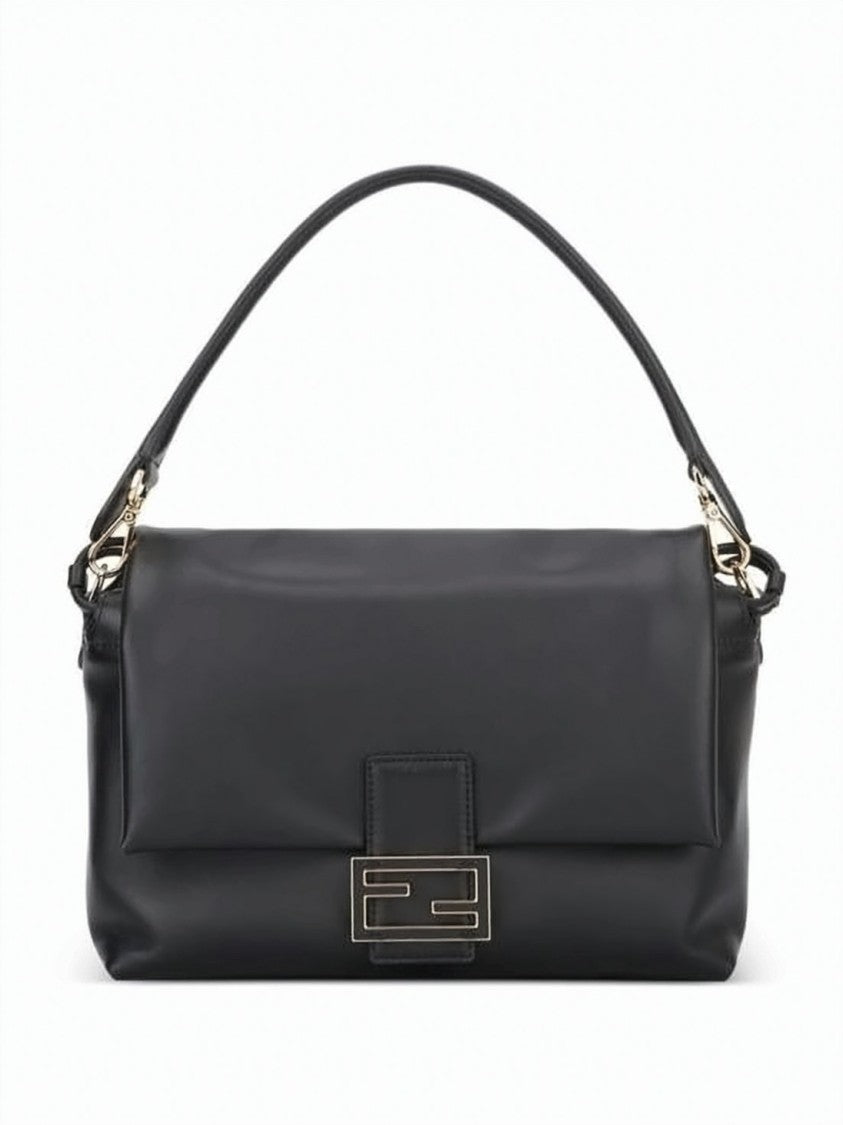 Fendi Medium Structured Handbag With Geometric Metal Clasp