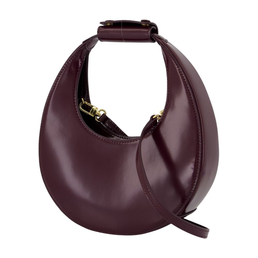 Staud Mini Moon Bag - Leather - Burgundy