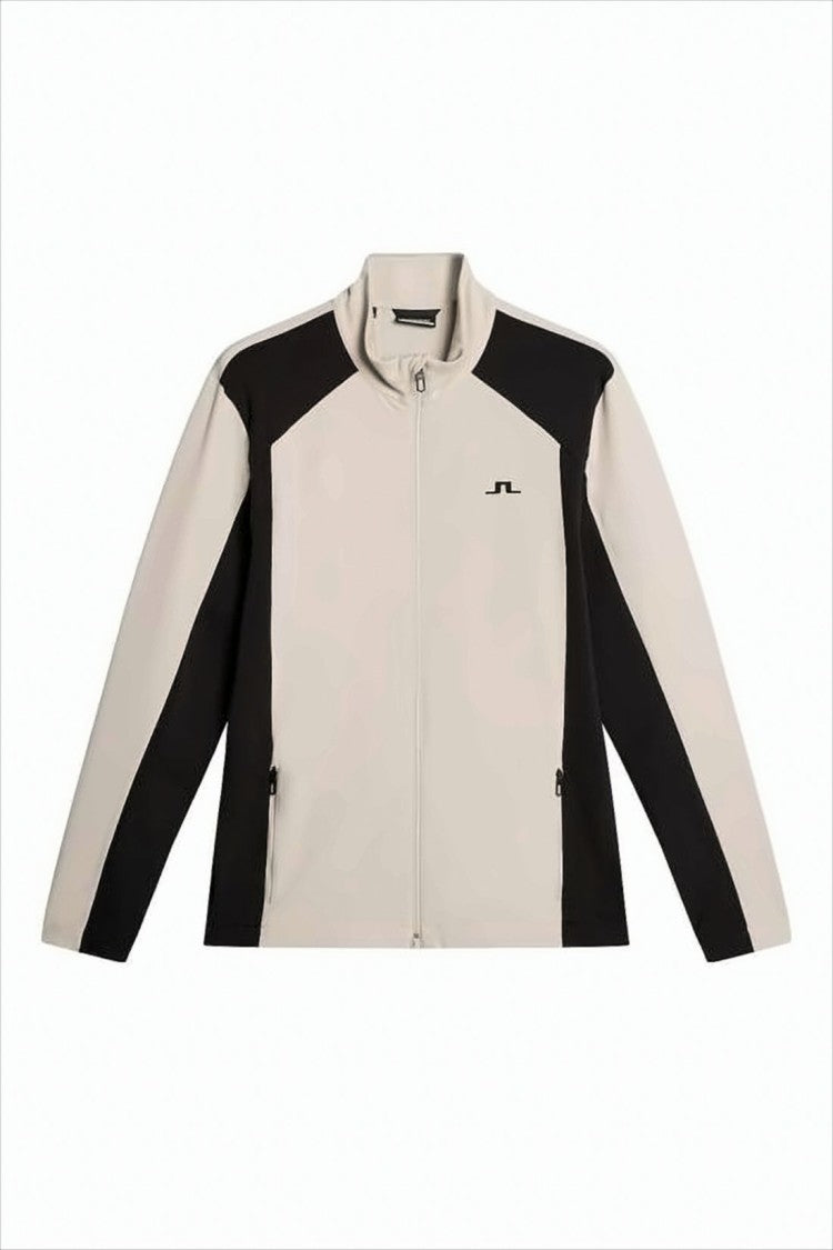 J Lindeberg Contrasting Panel Jacket With Front Zipper Closure