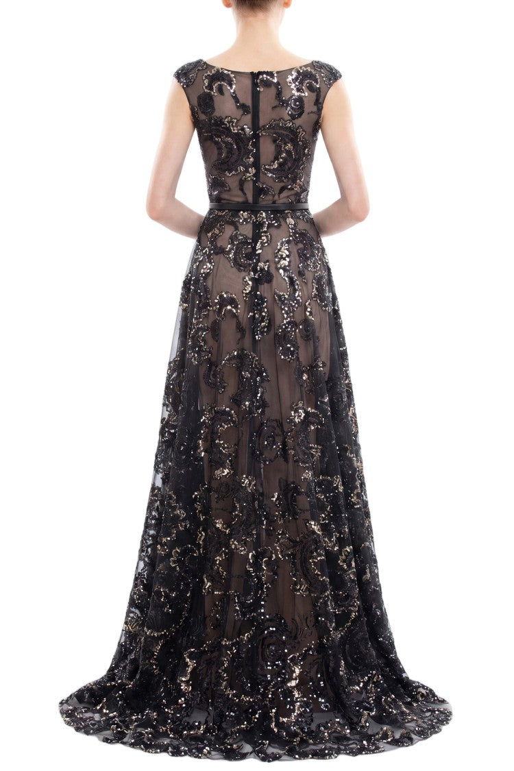 Saiid Kobeisy Embroidered Tulle Long Dress