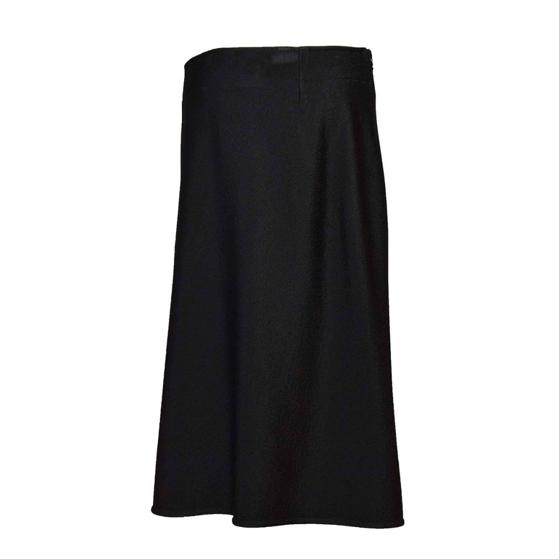 Jil Sander Black Viscose Flared Midi Skirt
