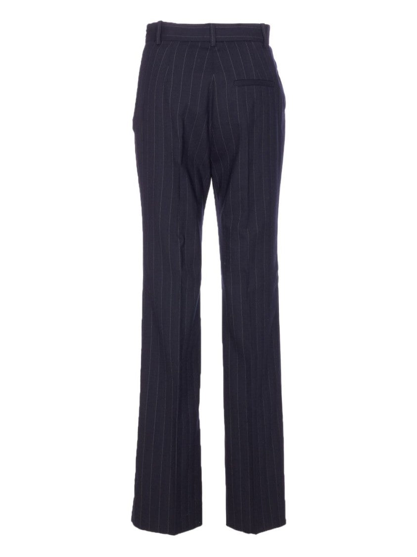 Pinko Tailored Blue And White Pinstripe Trousers