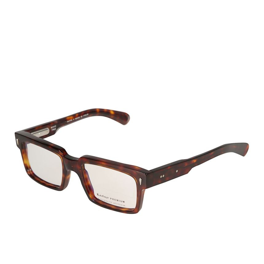 Kador Premium 2 Rectangular Tortoiseshell Eyeglasses With Metallic Accents
