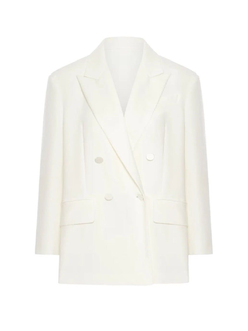 Max Mara Double-Breasted Tailored Blazer With Notched Lapels