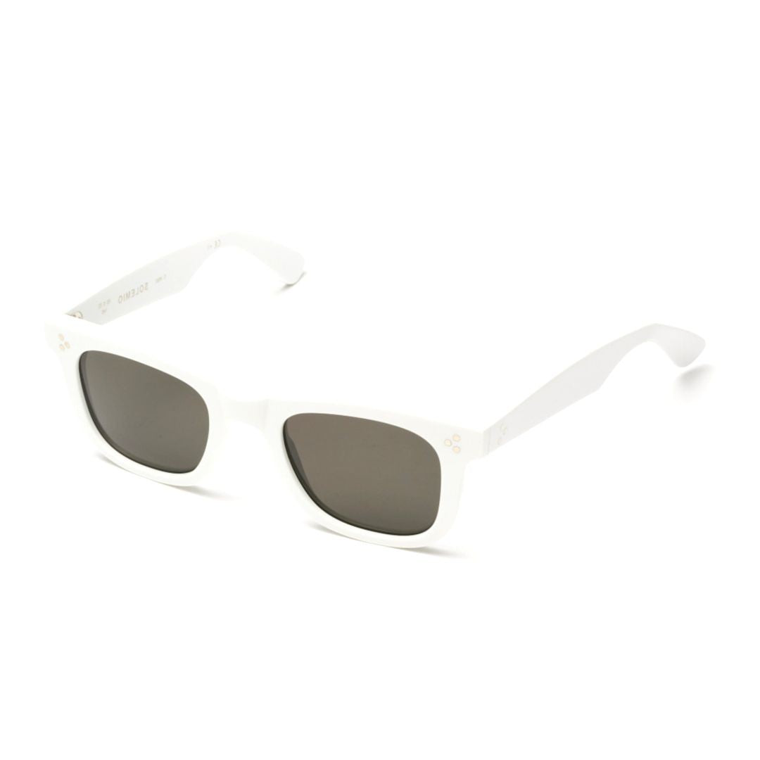 Kador Solemio Bold Rectangular Frame Sunglasses With Glossy White Finish