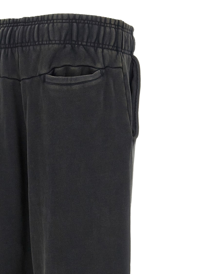 Entire Studios Faded Cotton Trousers With Adjustable Drawstring And Raw Cut Finish
