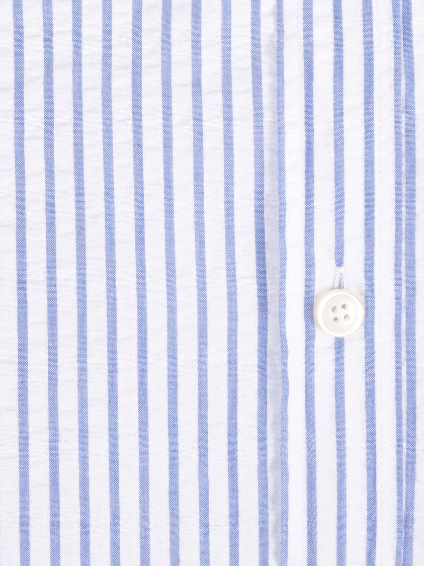 Xacus Light Blue Striped Casual Shirt