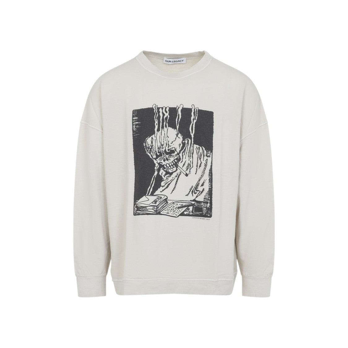 Our Legacy White Cotton-Linen Blend Sweatshirt