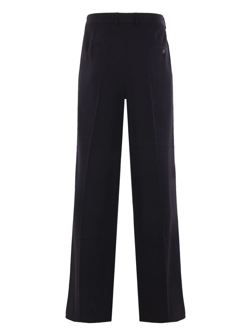 Balenciaga Black Tailored Wide-Leg High-Waisted Pants
