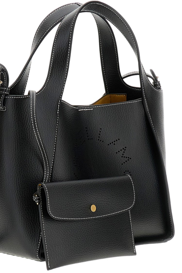 Stella Mccartney Black Eco Embossed Alter Mat Tote Bag