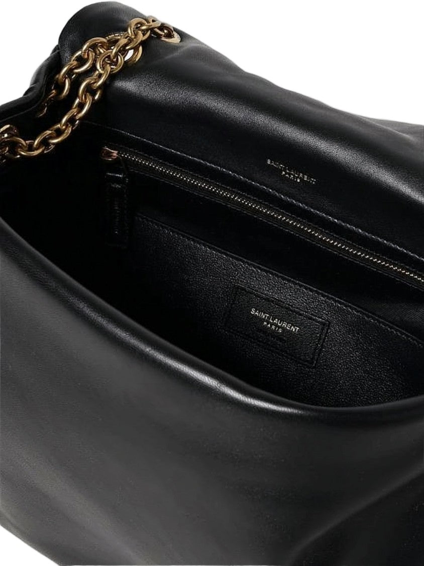 Saint Laurent Quilted Black Lambskin Crossbody Bag
