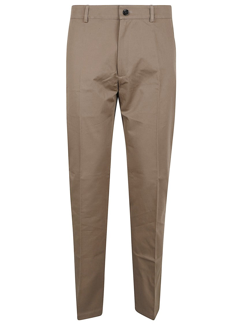 Burberry Cotton Chino Trousers With Straight-Leg Silhouette