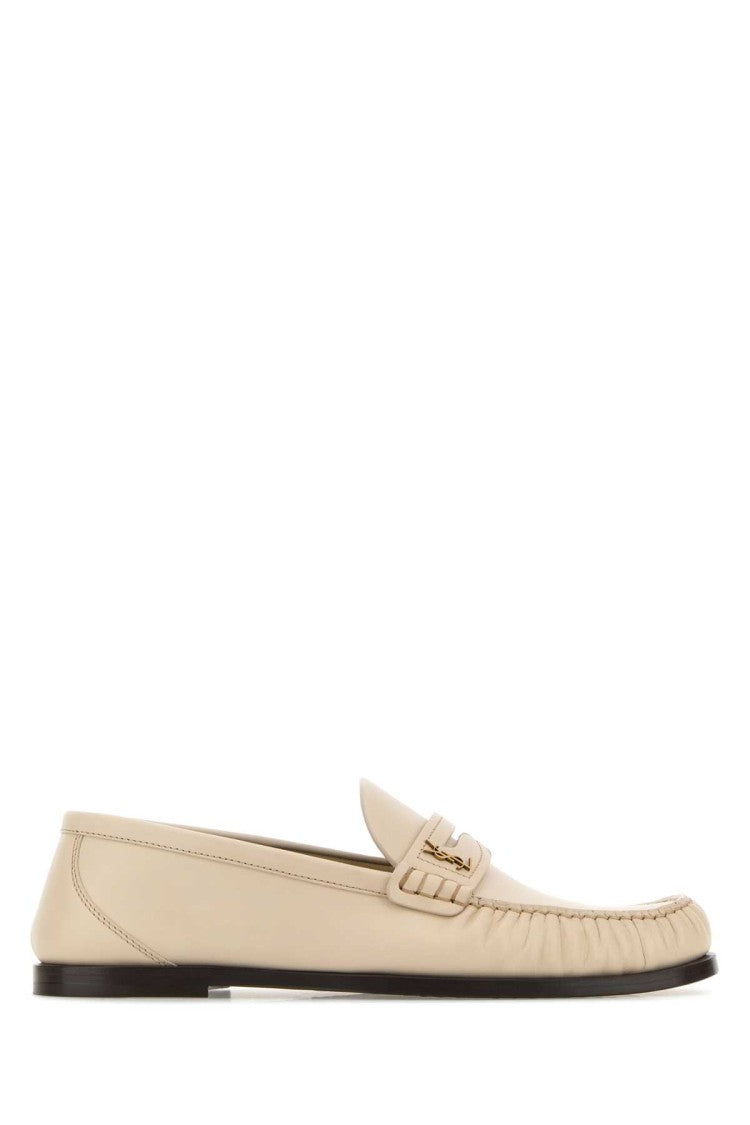 Saint Laurent Ivory Leather Loafers