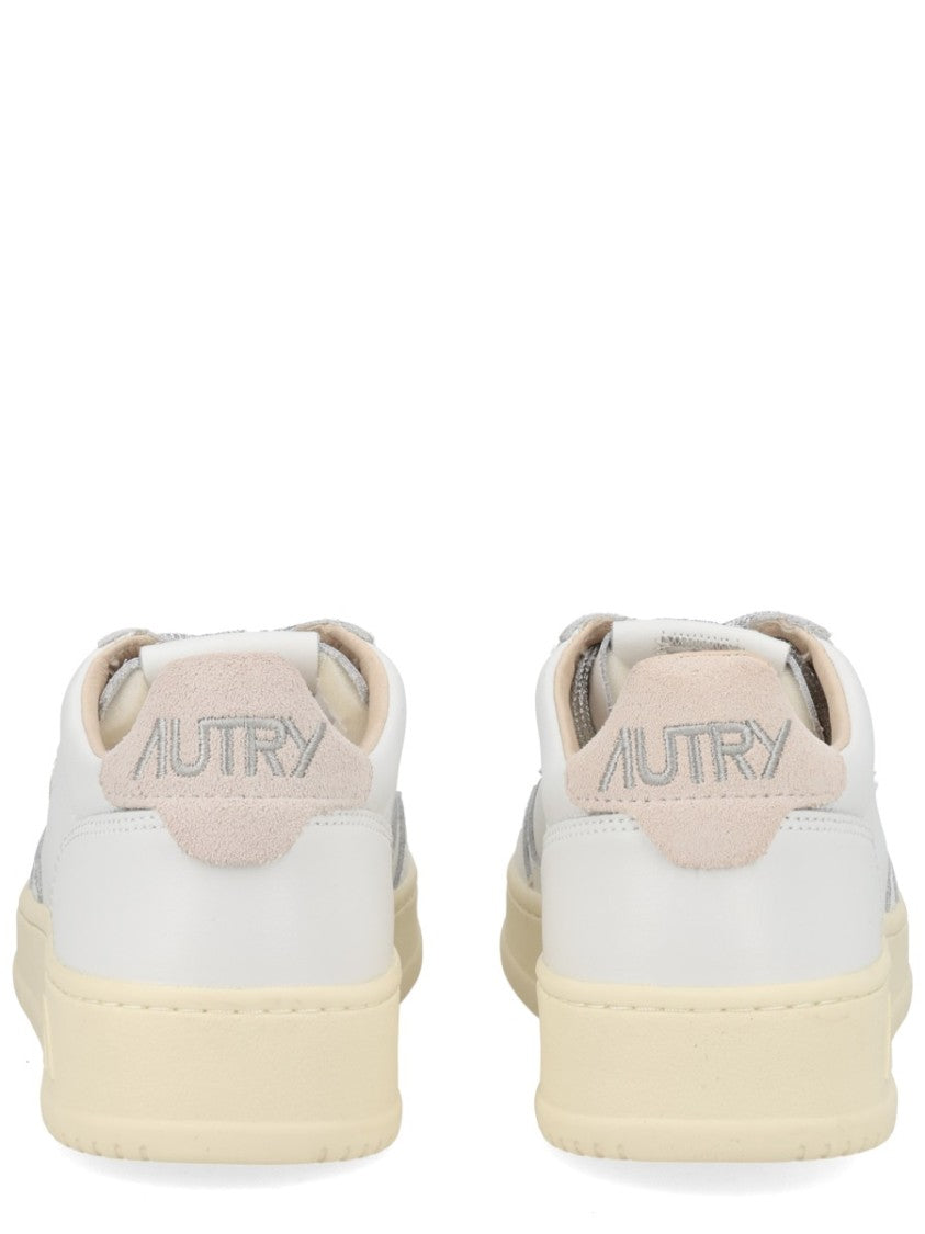 Autry Medalist Low Leather Suede Accent Sneakers
