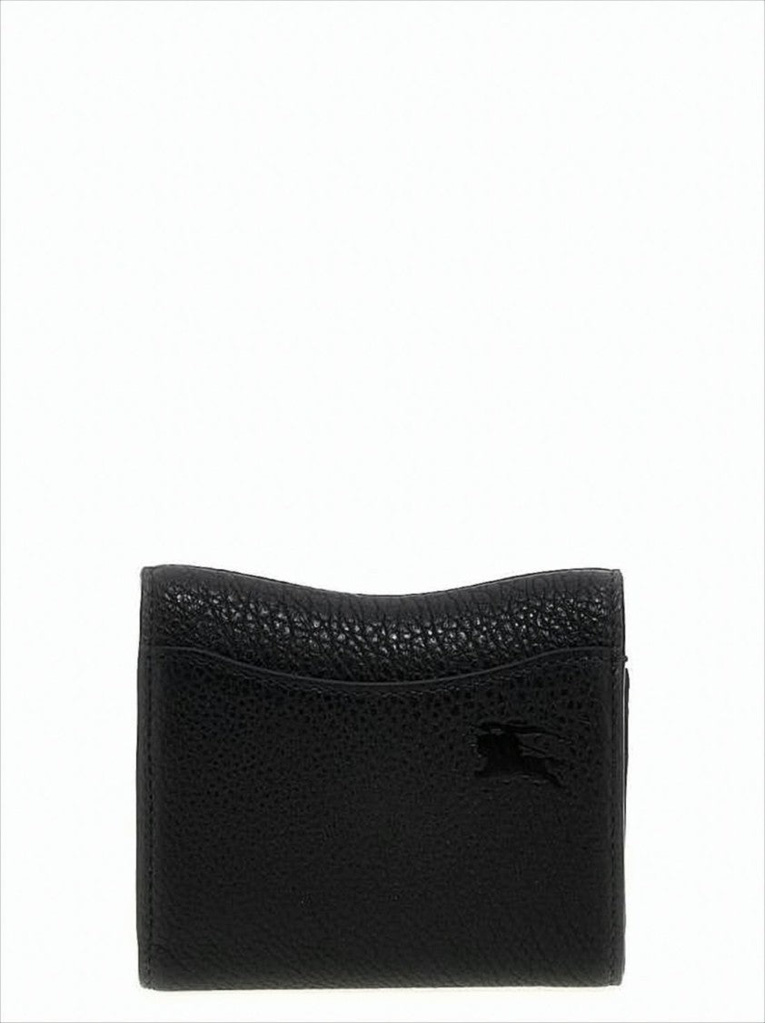 Burberry Textured Leather Wallet With Gold-Tone Clasp