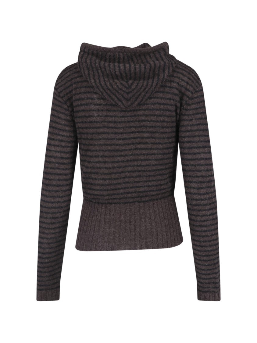 Our Legacy Hooded Zip-Up Ribbed Texture Sweater