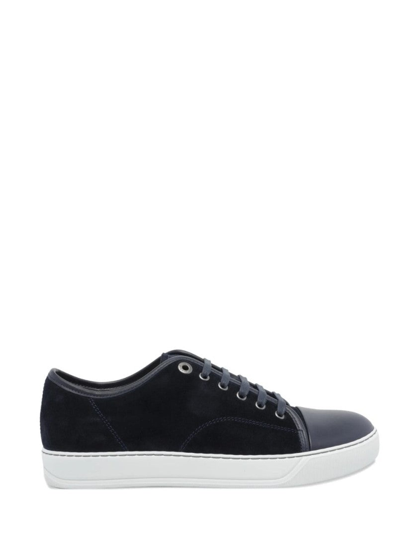Lanvin Low-Top Sneakers With Suede And Smooth Texture Contrast