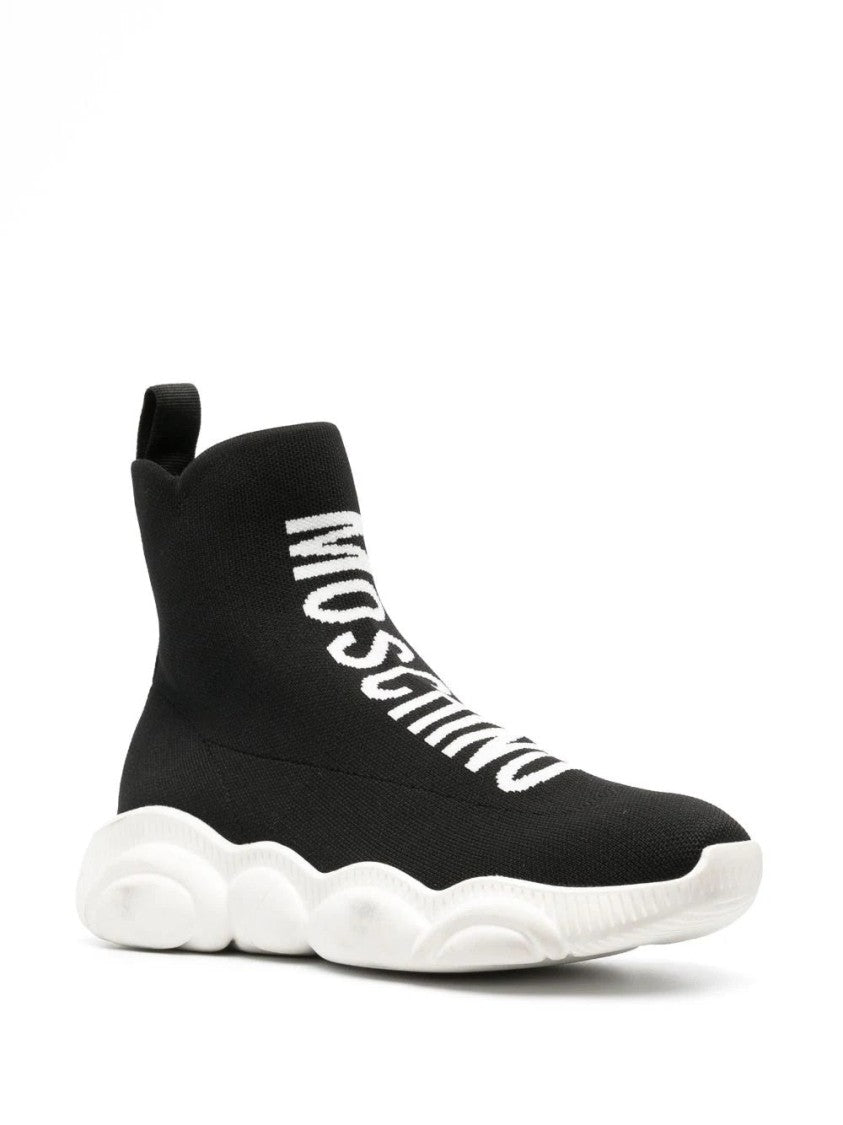 Moschino High-Top Black Sneakers