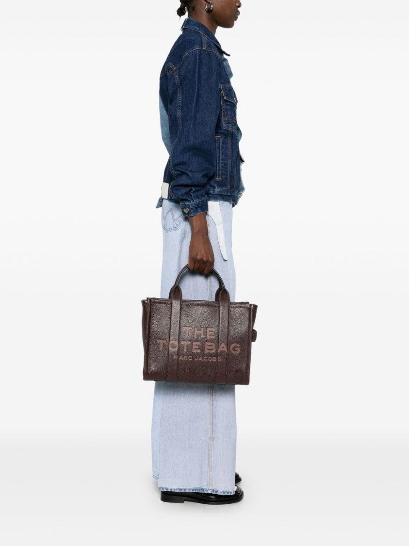 Marc Jacobs Brown Hammered Texture Leather Tote Bag