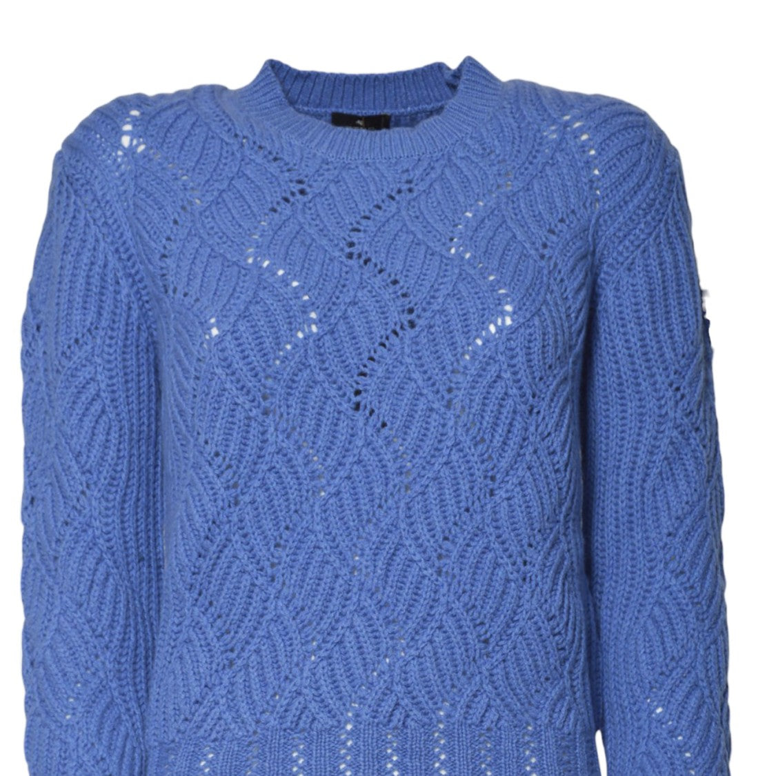 Etro Cable Knit Sweater In Clear Blue Cashmere
