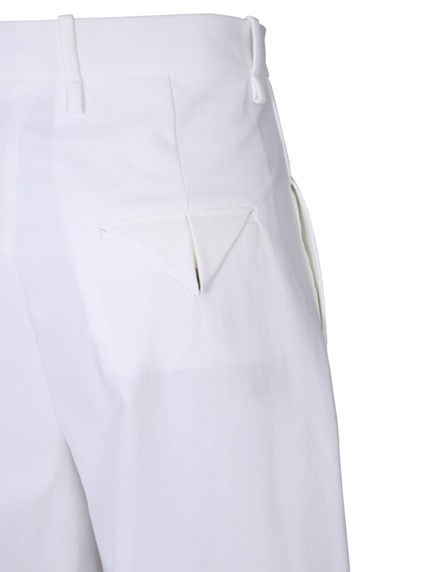 Bottega Veneta Flowing Wide-Leg Trousers With Front Zip Closure