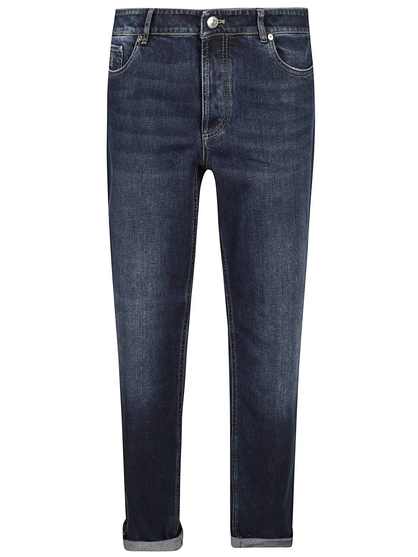 Brunello Cucinelli Mid-Rise Straight-Leg Jeans With Classic Five-Pocket Design