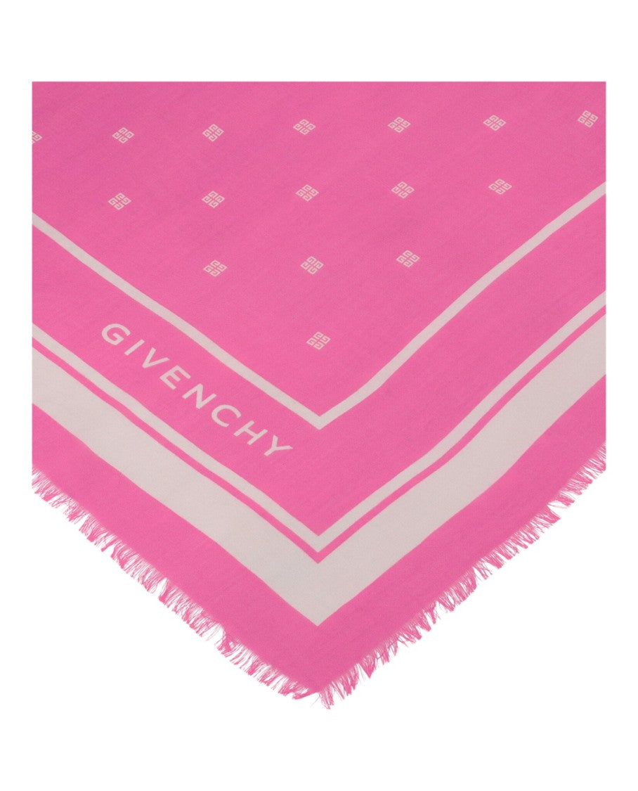 Givenchy 4G Shawl In Cashmere And Silk