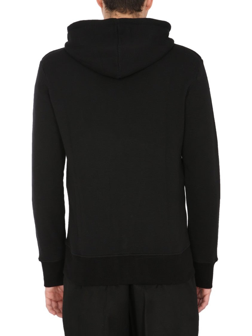 Alexander Mcqueen Hooded Sweatshirt With Full Zip Front